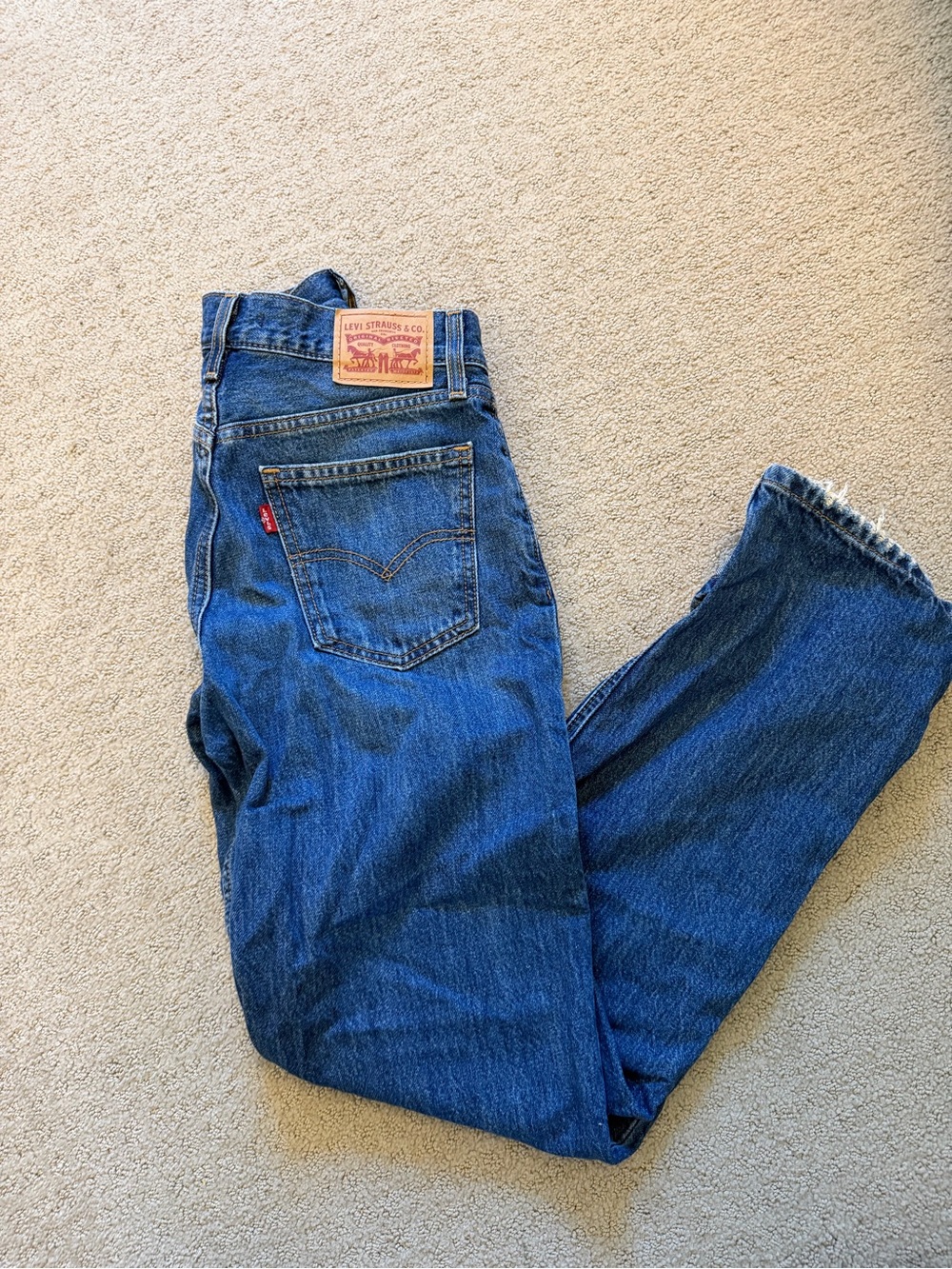Levi's Women's Straight Leg Blue Denim Jeans